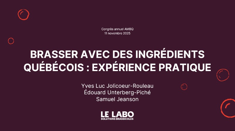 Brasser avec des ingrédients québécois : expérience pratique