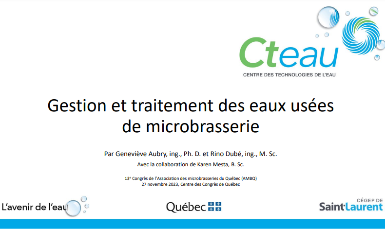 Gestion et traitement des eaux usées de microbrasseries