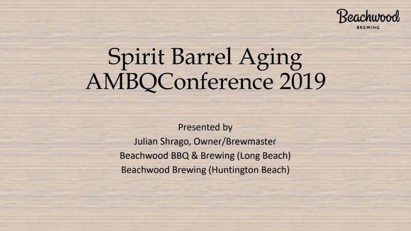 Spirit Barrel Aging