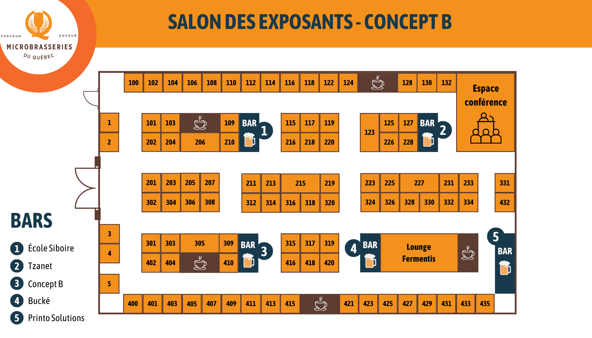 Plan du salon des exposants